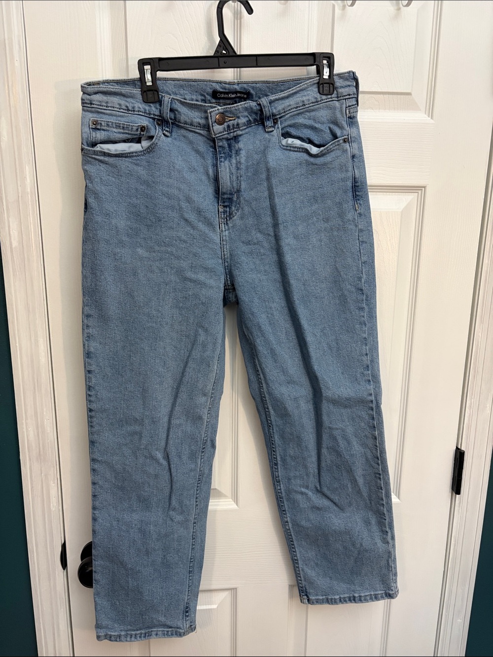 Calvin Klein Light Blue Straight-Leg Jeans